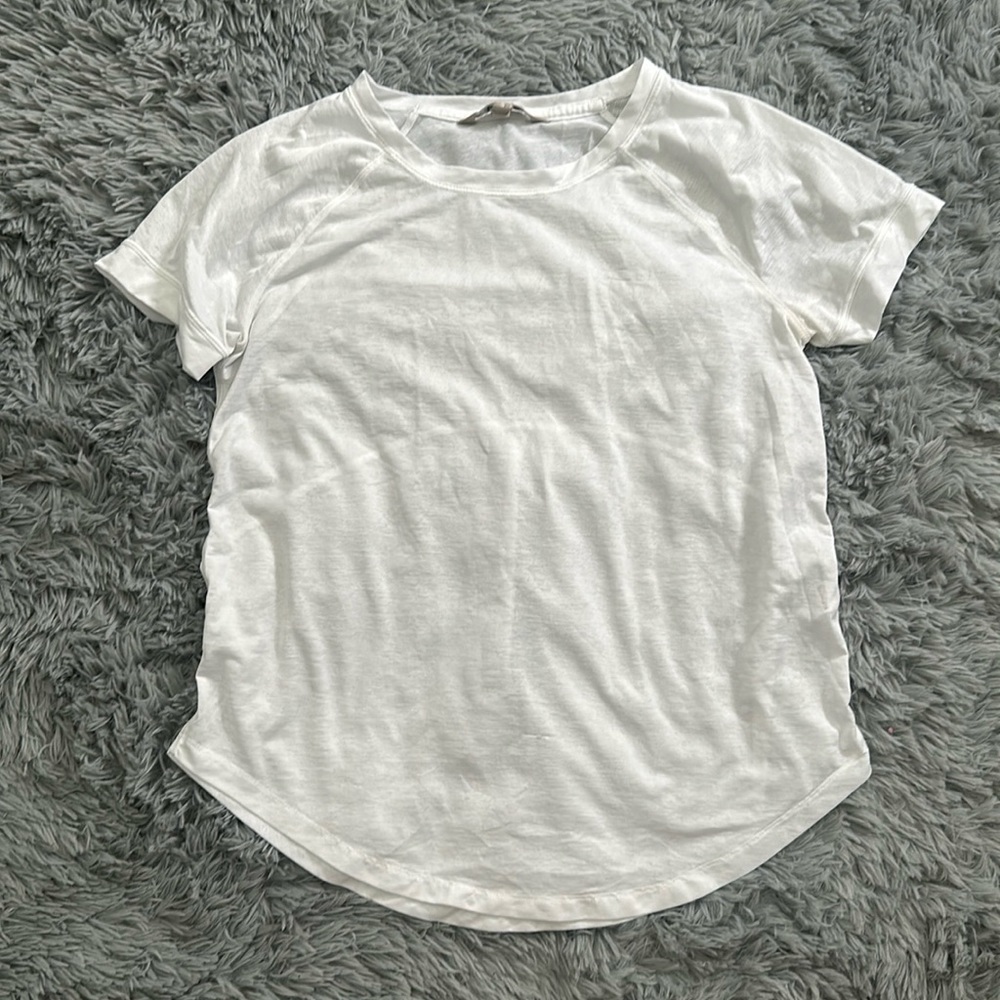 Athleta White Breathable Short-Sleeve Tee